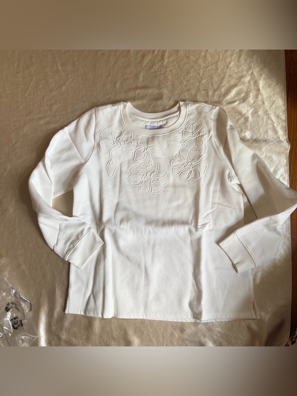 Susan Graver CloudSoft Fleece Sweatshirt with Soutache Small A715417 NWOT